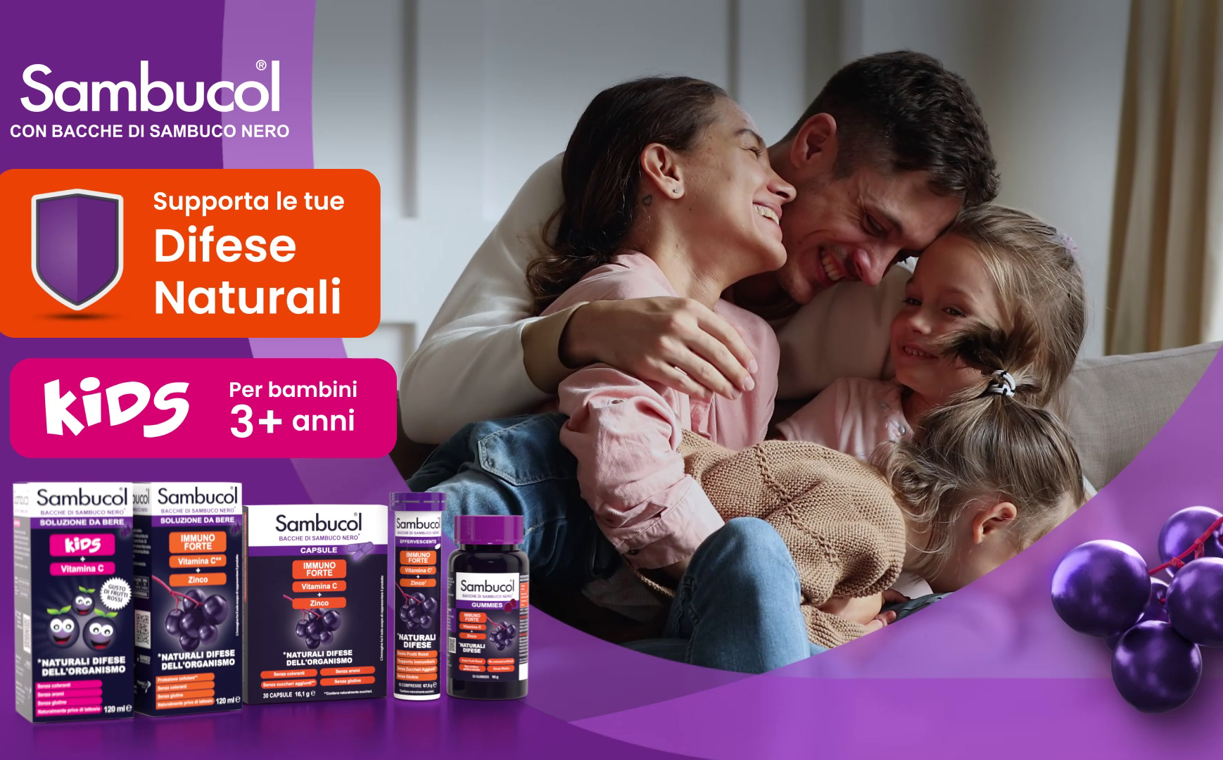 Sambucol on air, al via la campagna pubblicitaria sulle reti Mediaset